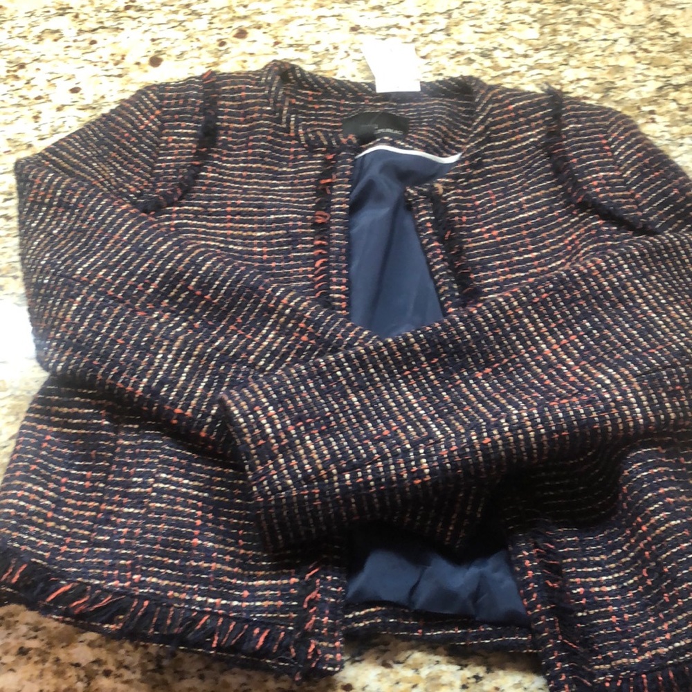 Navy/orange/gold jacket